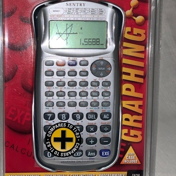 NEW Sentry CA756 Graphing Scientific Calculator 250-Function School Math Silver - Picture 2 of 5